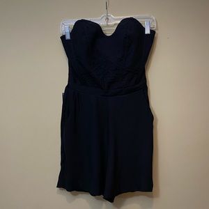 Strapless Black Romper